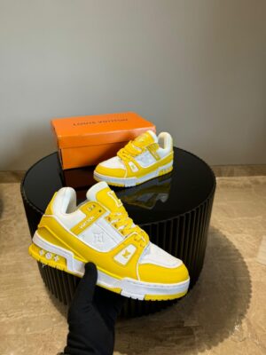 First Copy Louis Vuitton LV Trainer Yellow White Sneakers