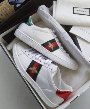  First Copy gucci bee sneaker white