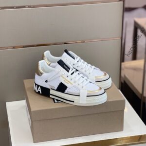 Dolce Gabbana Custom 2 Zero Paneled Low Top Sneakers White Black