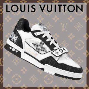 First Copy Louis Vuitton Trainer Stripe BLACK WHITE