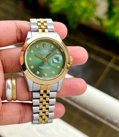 Rolex Datejust 41 Green gold Roman Dial Copy