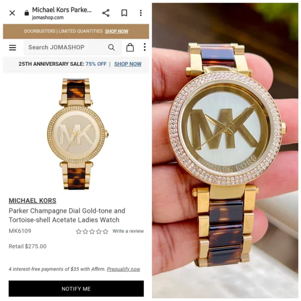Michael Kors 7AA Premium Parker Collection Watch