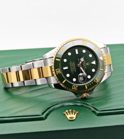 Rolex Submariner Full Gold & Silver Green Dial Swiss Automatic Watch