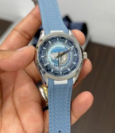 Omega Blue World Map First Copy Watch