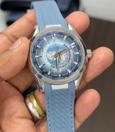 Omega Blue World Map First Copy Watch