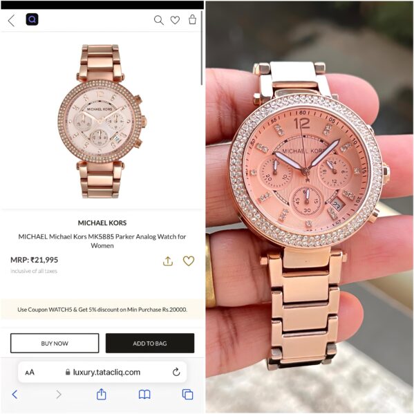 Michael Kors Parker Rose Gold First Copy Watch