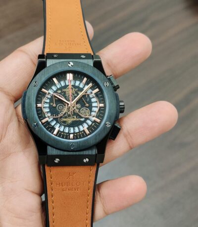 Hublot Black Chronograph First Copy Watch