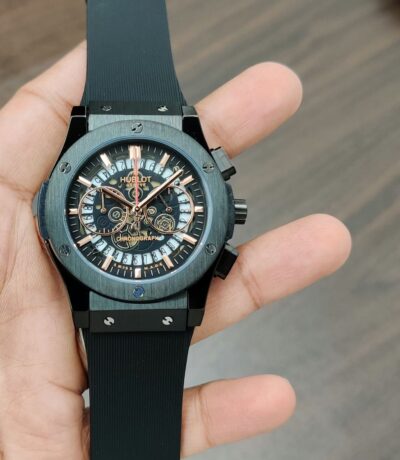 Hublot Black Chronograph First Copy Watch