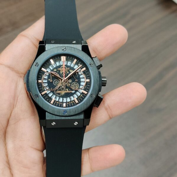 Hublot Black Chronograph First Copy Watch