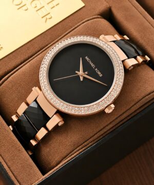 First Copy Michael Kors Black Watch For Girls