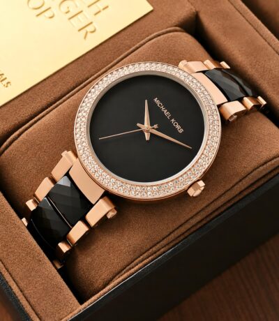 First Copy Michael Kors Black Watch For Girls