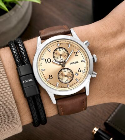 Fossil BQM7105 Soft Brown Leather Strap Watch