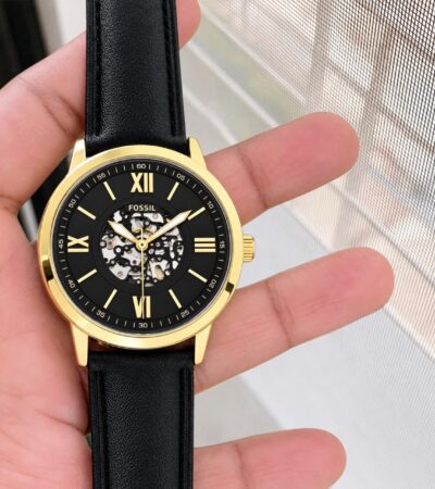 Fossil Modern Automatic Strap - Soft Black Leather Watch
