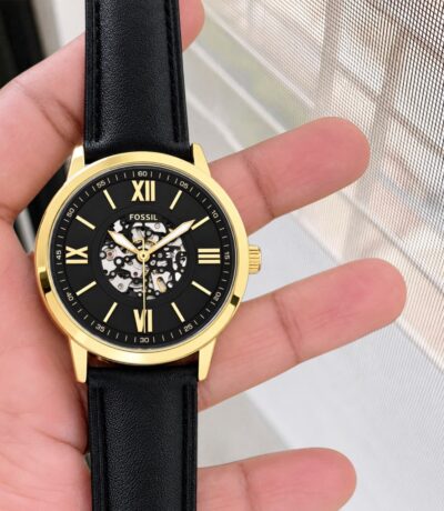 Fossil Modern Automatic Strap - Soft Black Leather Watch