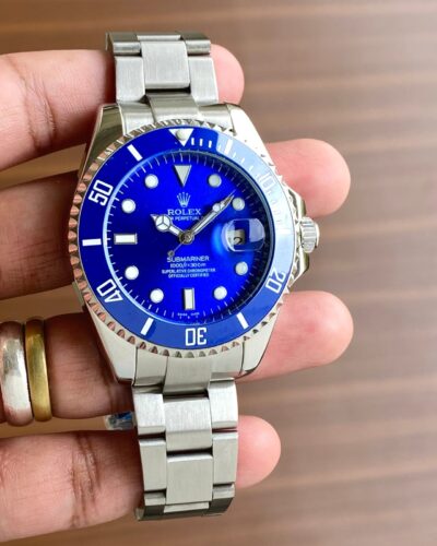 Rolex Submariner Full Silver Blue Dial Swiss Automatic Watch