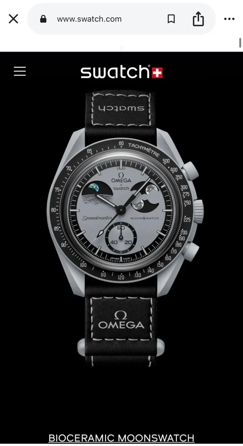 Omega Omega x Swatch black First Copy Watch - Image 2