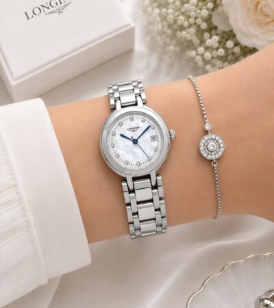Longines White mother-of-pearl dial Watch