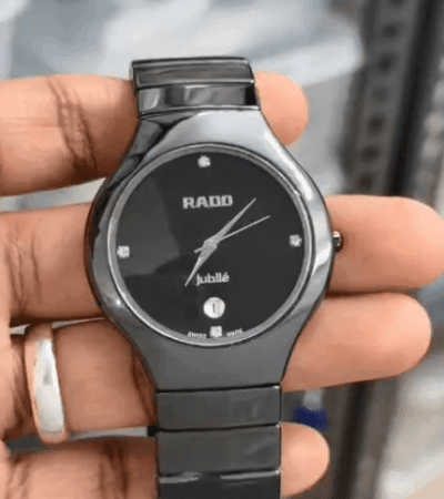Rado Black Quartz Movement First Copy Watch  