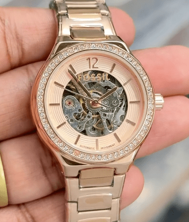 Fossil Women's full rosegold Automatic First Copy Watch