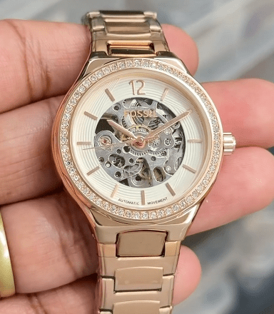 Fossil Women's rosegold Automatic First Copy Watch