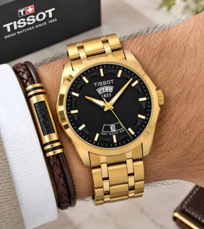 Tissot Couturier Day-Date Beautiful Gradient Black Dial Watch