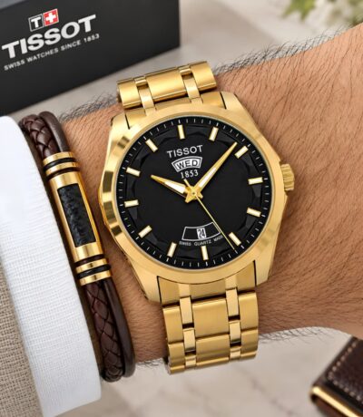 Tissot Couturier Day-Date Beautiful Gradient Black Dial Watch