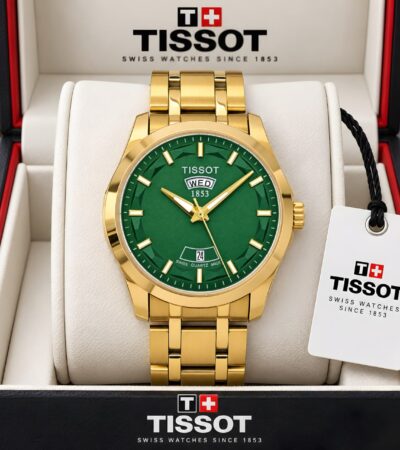 Tissot Couturier Day-Date Butterfly clasp lock watch