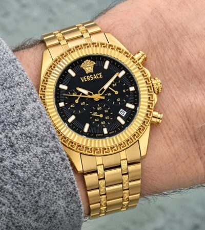 Versace Fornax Chronograph Model No. - VE0W00525 Strap - Gold Stainless Steel