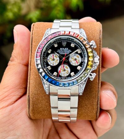 Golden Rolex Rainbow Watch First Copy