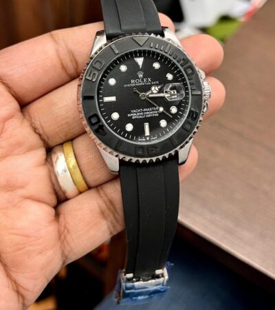 Rolex silver Black Yacht-master First Copy Watch