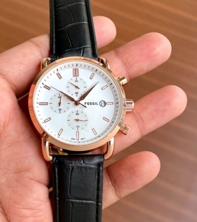 Fossil White Commuter First Copy Watch
